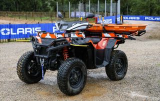 Quad équipé civière pour secourisme
